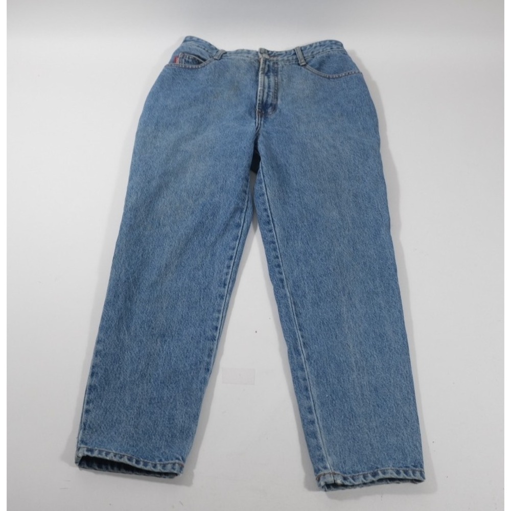 Bongo Jeans Women 28‎ Blue Vintage Made In USA High Waisted Tapered Leg Denim